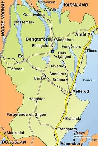 dalsland sweden map